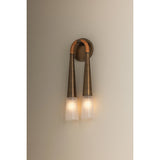 Hawke Wall Sconce, Patina Brass