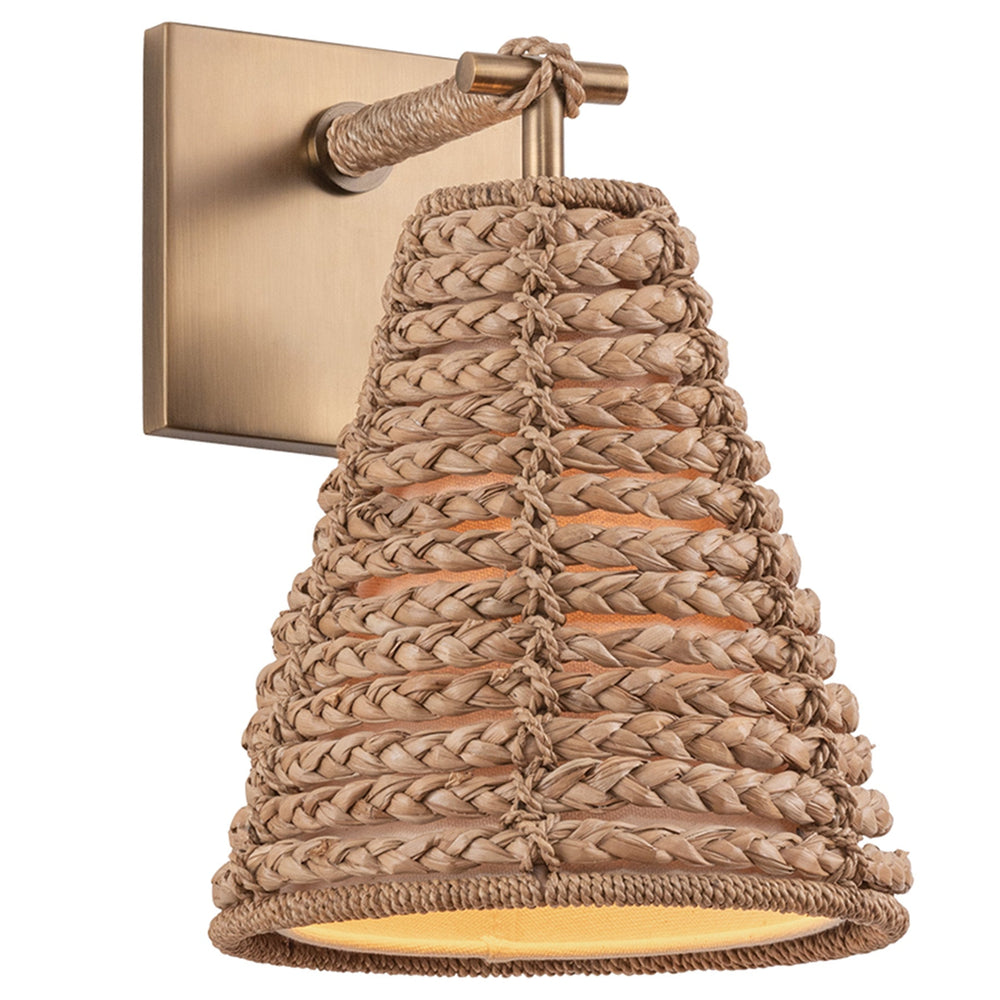 Redwood Wall Sconce, Patina Brass
