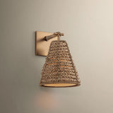 Redwood Wall Sconce, Patina Brass