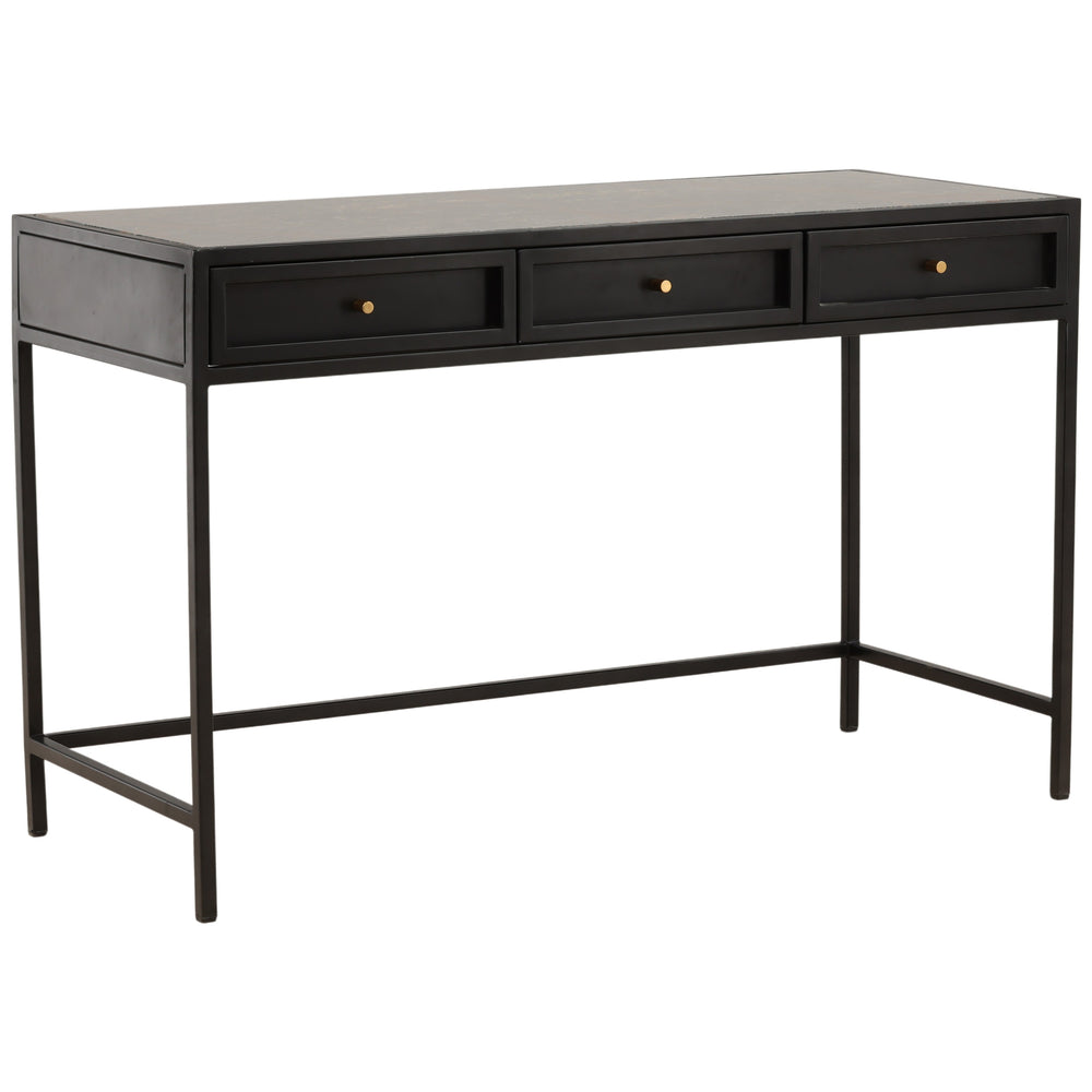 Alaina Desk, Brown/Green Marble