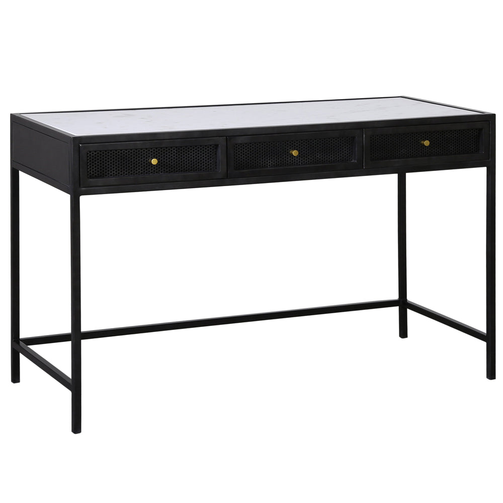 Alaina Desk, White Marble