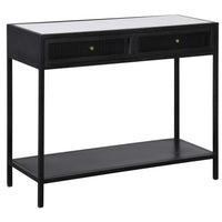 Alaina Console Table, Antique Black