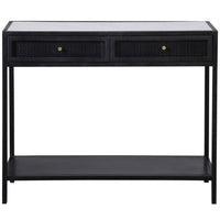 Alaina Console Table, Antique Black