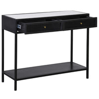 Alaina Console Table, Antique Black