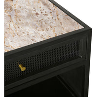 Alaina Nightstand, Antique Black-Furniture - Bedroom-High Fashion Home