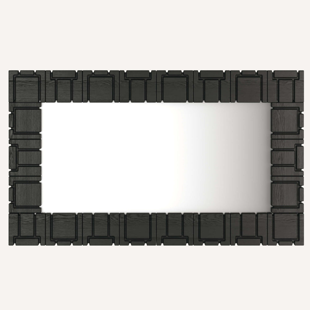 Brutalist Mirror, Charcoal-Furniture - Accessories-High Fashion Home
