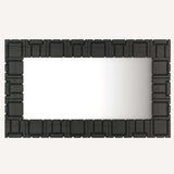 Brutalist Mirror, Charcoal