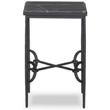 Babylon Small End Table, Grey Italian Marble by Four Hands-Furniture - Accent Tables-High Fashion Home