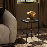 Babylon Small End Table, Gunmetal by Four Hands-Furniture - Accent Tables-High Fashion Home