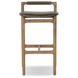 Baden Leather Bar & Counter Stool, Dulane Moss by Four Hands-Furniture - Dining-High Fashion Home