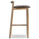Baden Leather Bar & Counter Stool, Dulane Moss by Four Hands-Furniture - Dining-High Fashion Home