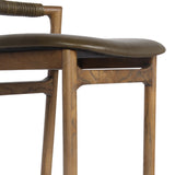 Baden Leather Bar & Counter Stool, Dulane Moss by Four Hands-Furniture - Dining-High Fashion Home