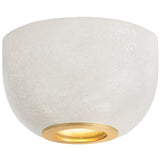 Bains Corner Flush Mount, Aged Brass