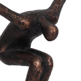 Balancing Man on Sphere, Bronze-Accessories-High Fashion Home