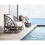 Bali Outdoor Swivel Chair, Peppercorn