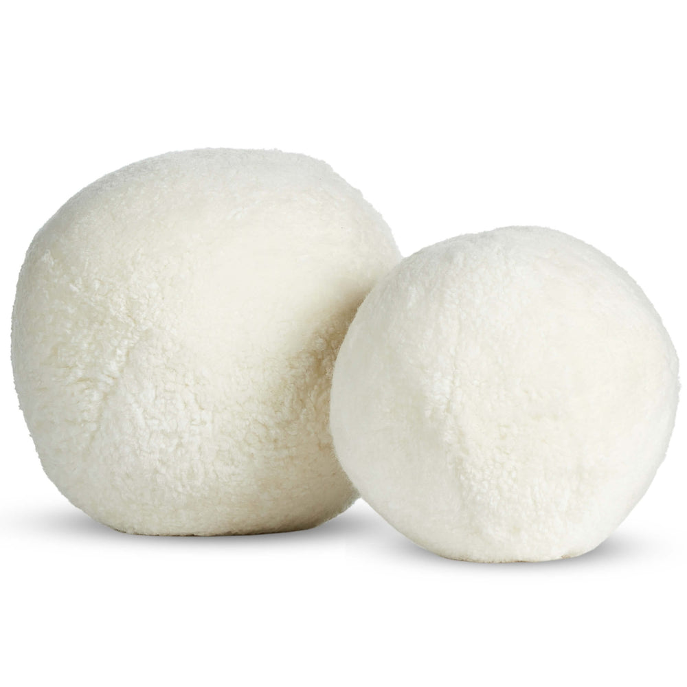 Balle Shearling Pillow, White, Set of 2