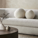 Balle Shearling Pillow, White, Set of 2
