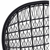 Bandera Outdoor Woven Dining Chair w/Seat Cushion, Smoke Black, Set of 2-Furniture - Dining-High Fashion Home