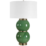 Banner Table Lamp, Green-Lighting-High Fashion Home