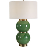 Banner Table Lamp, Green-Lighting-High Fashion Home