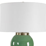 Banner Table Lamp, Green-Lighting-High Fashion Home