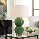 Banner Table Lamp, Green-Lighting-High Fashion Home