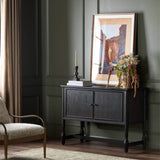 Bari 46" Sideboard, Cracked Smoked Black by Amber Lewis x Four Hands-Furniture - Storage-High Fashion Home