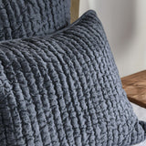 Bari Velvet Queen Quilt, Sea Fog-Accessories-High Fashion Home