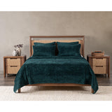 Bari Velvet Quilt, Emerald-Accessories-High Fashion Home