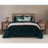 Bari Velvet Quilt, Emerald-Accessories-High Fashion Home