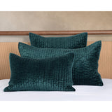 Bari Velvet Quilt, Emerald-Accessories-High Fashion Home