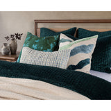 Bari Velvet Quilt, Emerald-Accessories-High Fashion Home