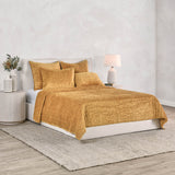 Bari Velvet Quilt, Gold-Accessories-High Fashion Home