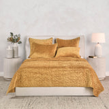 Bari Velvet Quilt, Gold-Accessories-High Fashion Home