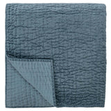 Bari Velvet Quilt, Stone Blue
