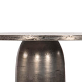 Basil Outdoor Dining Table, Antique Nickel-Furniture - Dining-High Fashion Home