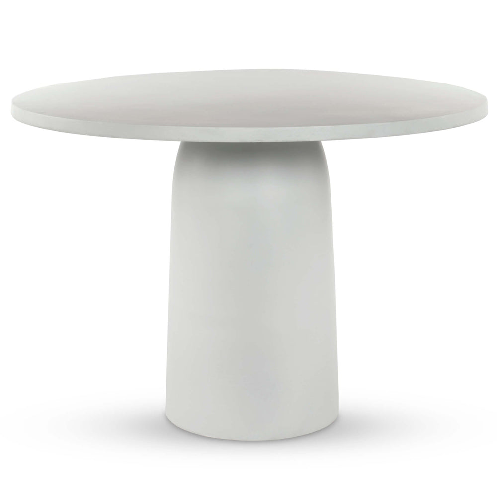 Basil Outdoor Dining Table, Matte White-Furniture - Dining-High Fashion Home