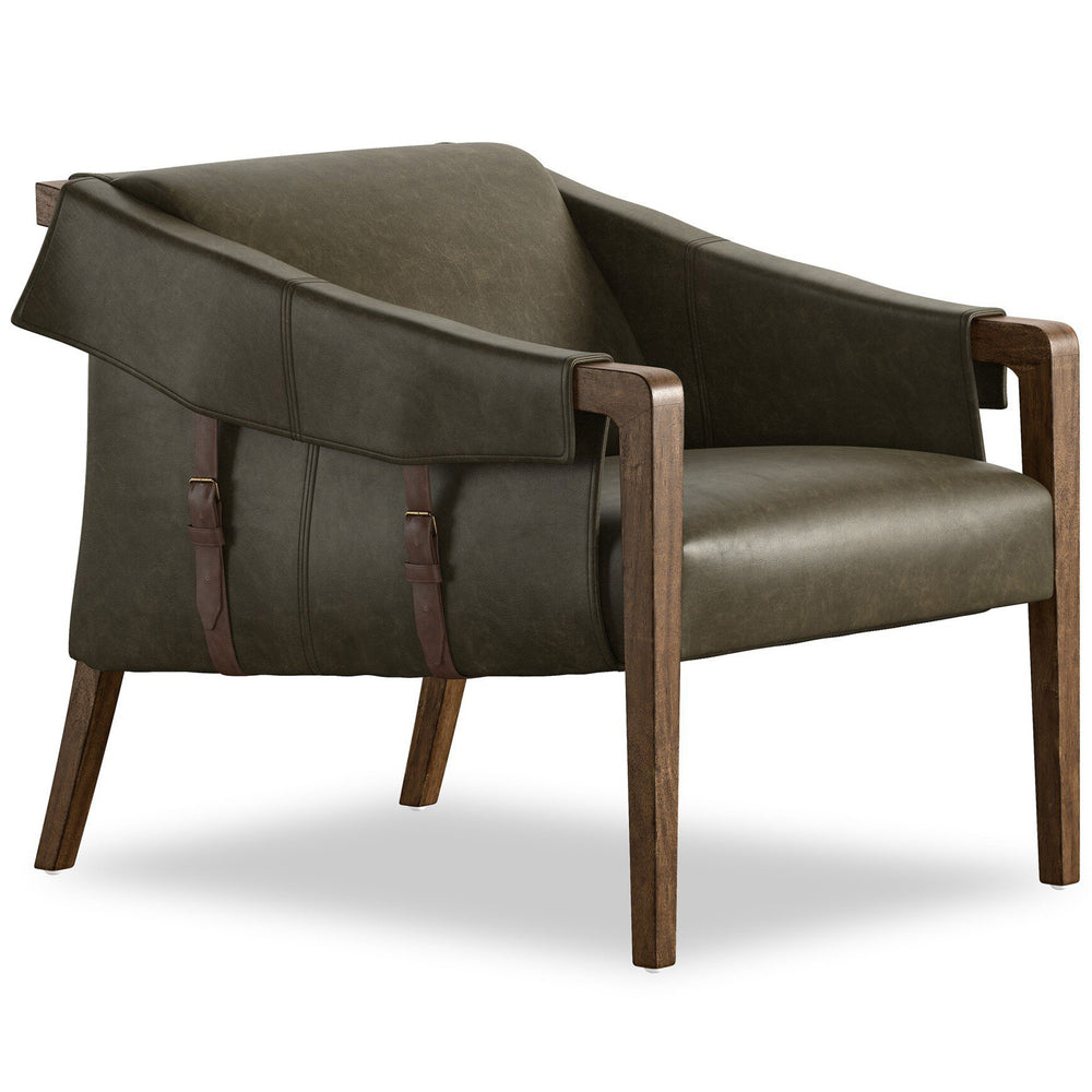 Bauer Leather Chair, Dulane Moss by Four Hands
