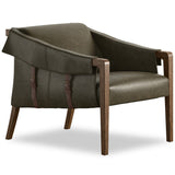 Bauer Leather Chair, Dulane Moss by Four Hands