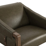 Bauer Leather Chair, Dulane Moss by Four Hands