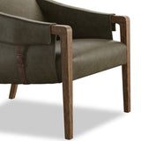 Bauer Leather Chair, Dulane Moss by Four Hands