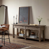 Bayla Console Table, Brown Oak by Amber Lewis x Four Hands-Furniture - Accent Tables-High Fashion Home