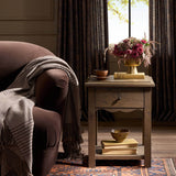 Bayla End Table, Weathered Oak by Amber Lewis x Four Hands-Furniture - Accent Tables-High Fashion Home