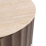 Baylee Round Coffee Table, Roast Tan-Furniture - Accent Tables-High Fashion Home