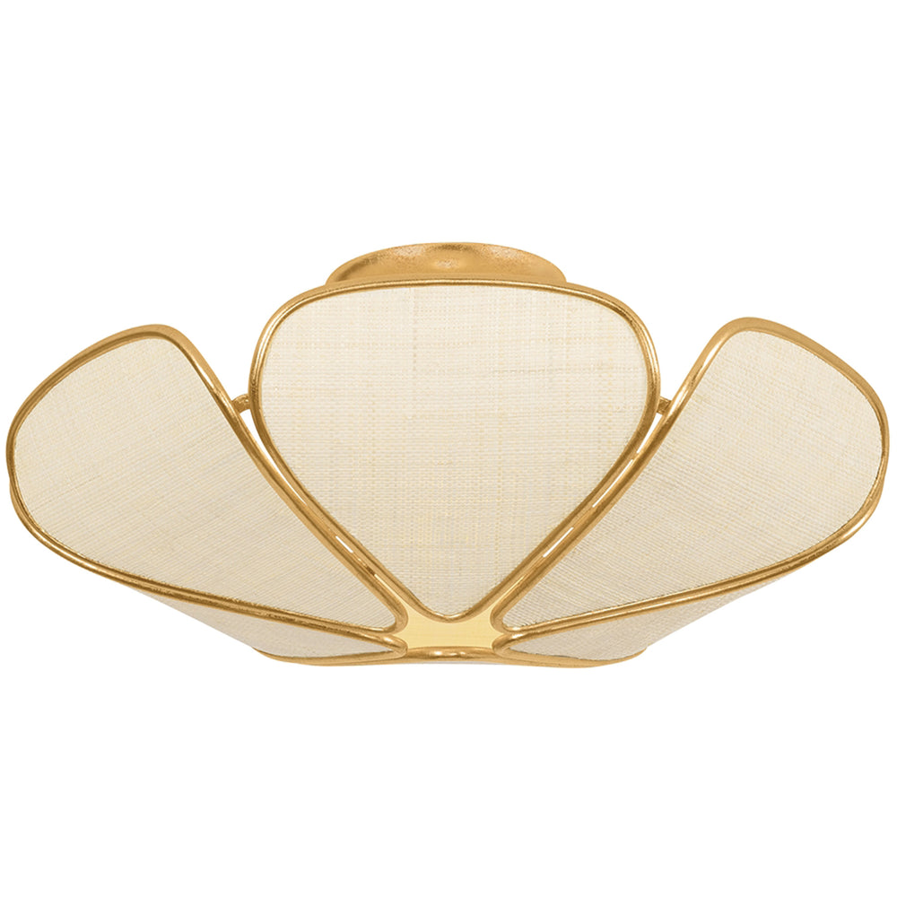 Bayville Semi Flush, Vintage Gold Leaf