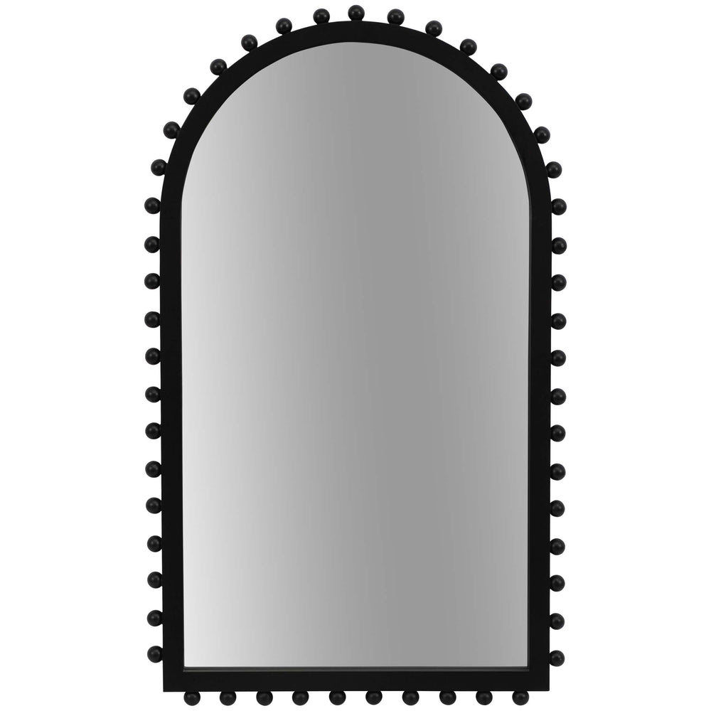 Beaded Arch Mirror, Black-Accessories-High Fashion Home