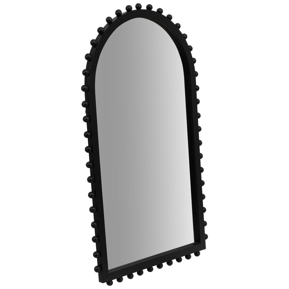 Beaded Arch Mirror, Black