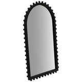 Beaded Arch Mirror, Black