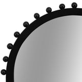 Beaded Arch Mirror, Black