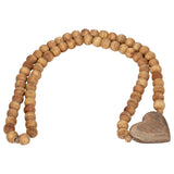 Beaded Garland w/Heart, Natural-Accessories-High Fashion Home